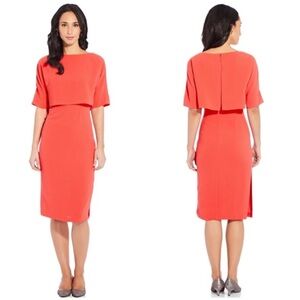 Adrianna papell Cameron woven popover dress size 6